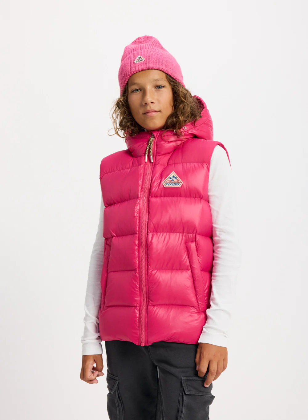 Doudoune sans manches enfant Pyrenex John fuchsia