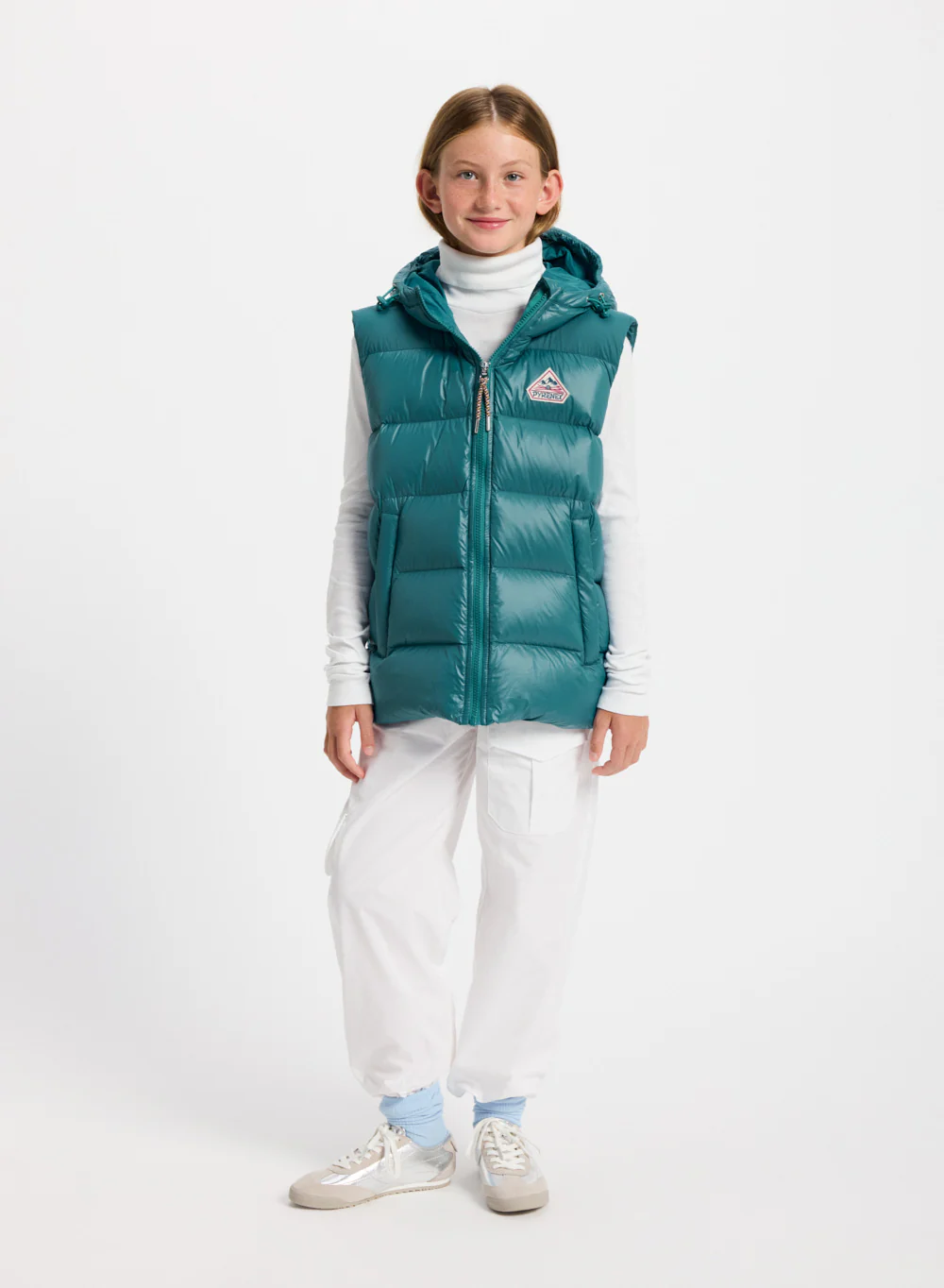 Doudoune sans manches enfant Pyrenex John bleu turquoise - Image 3