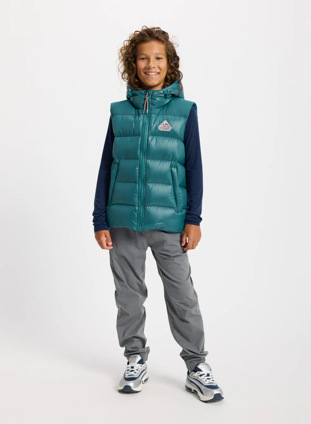 Doudoune sans manches enfant Pyrenex John bleu turquoise - Image 4