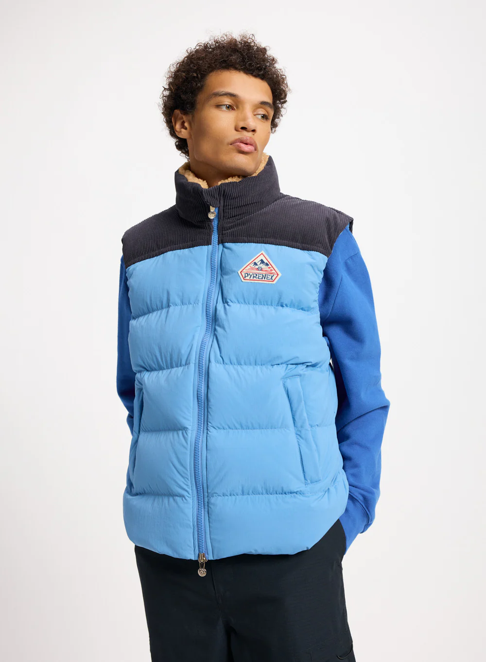 Doudoune sans manches Pyrenex Retro bleu ciel