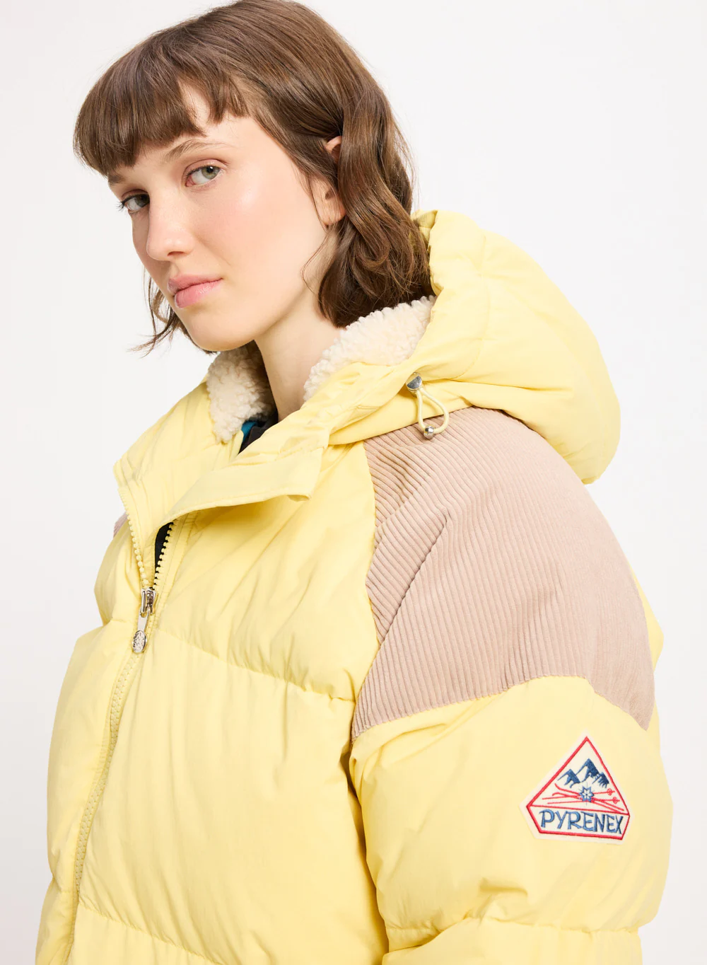 Doudoune unisexe en duvet naturel Pyrenex Retro Sten jaune pastel - Image 10