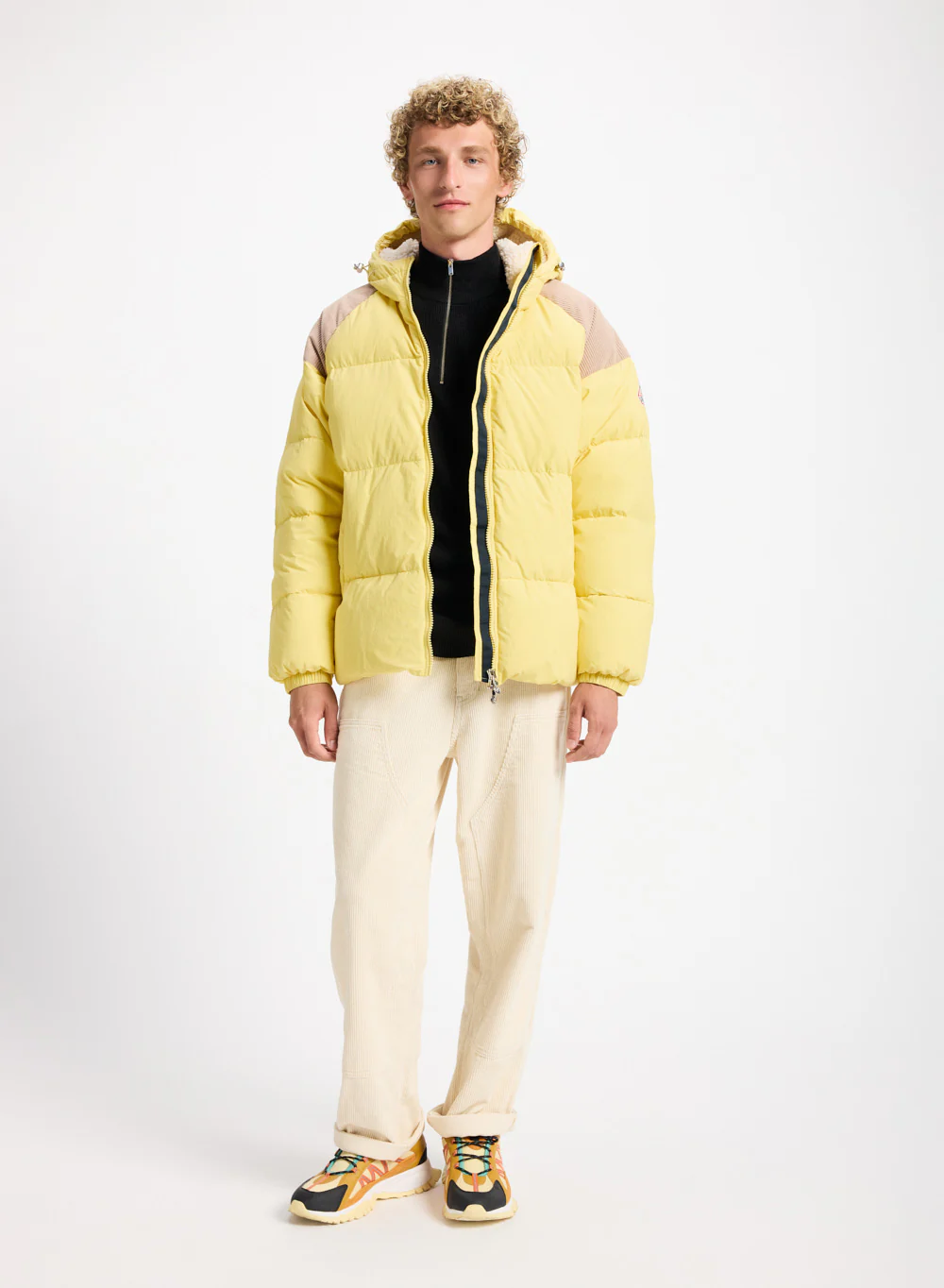 Doudoune unisexe en duvet naturel Pyrenex Retro Sten jaune pastel - Image 3
