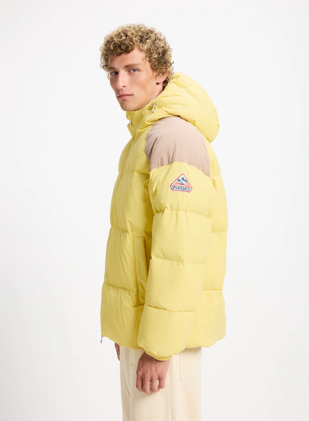 Doudoune unisexe en duvet naturel Pyrenex Retro Sten jaune pastel - Image 5