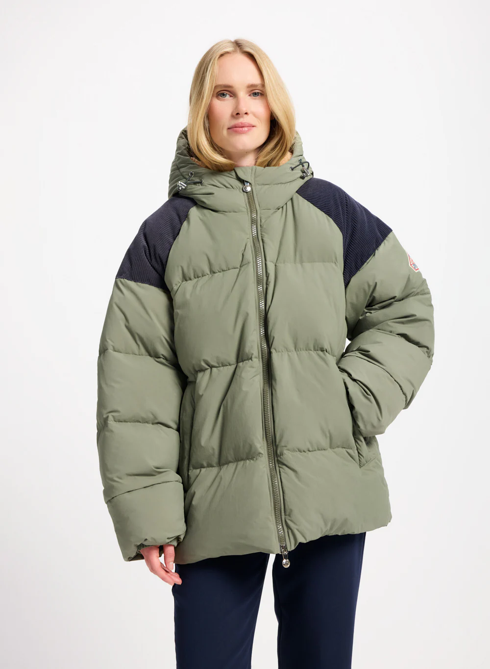 Doudoune unisexe en duvet naturel Pyrenex Retro Sten kaki
