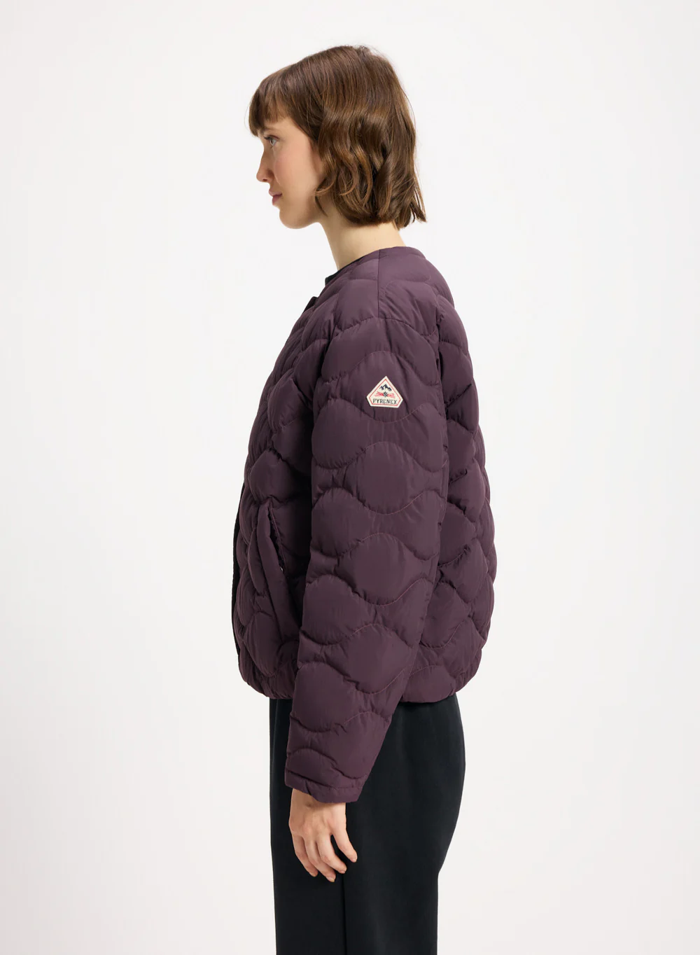 Doudoune légère Nacre pour femme bordeaux - Image 3