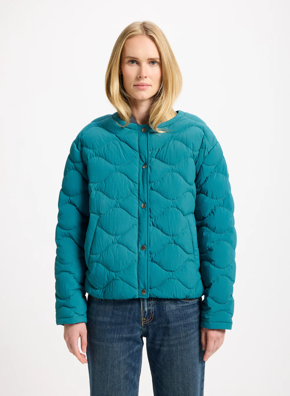 Doudoune légère Nacre pour femme turquoise