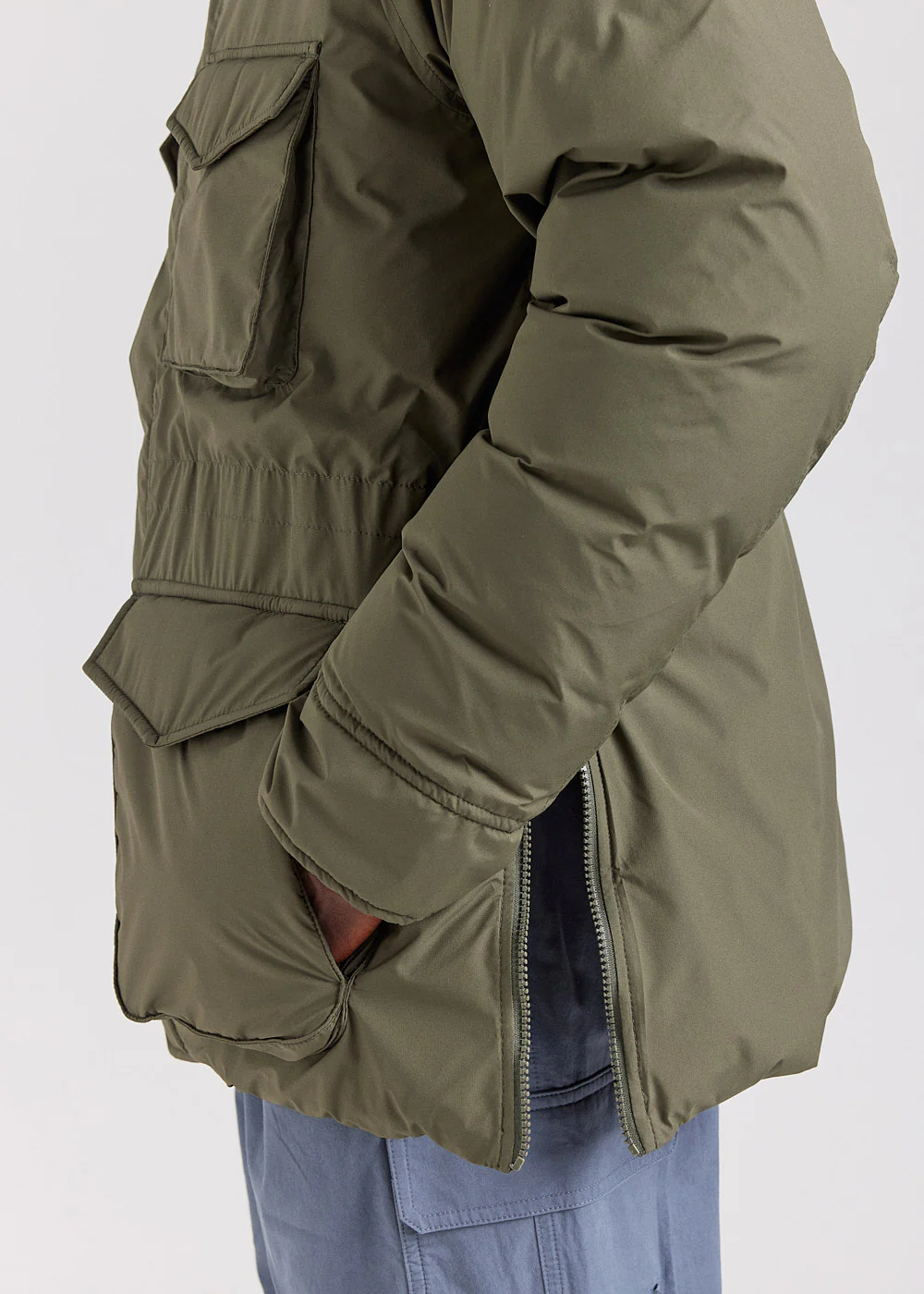 Parka homme Pyrenex Bazus en duvet naturel khaki - Image 4