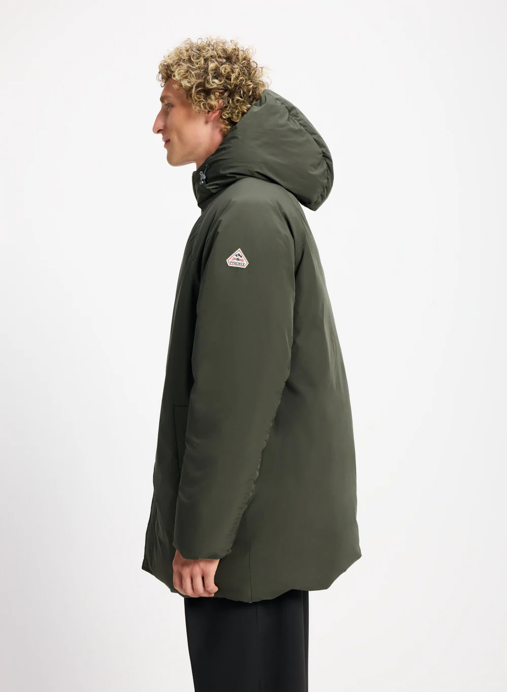 Parka à capuche homme Pyrenex Spark en duvet naturel khaki - Image 3