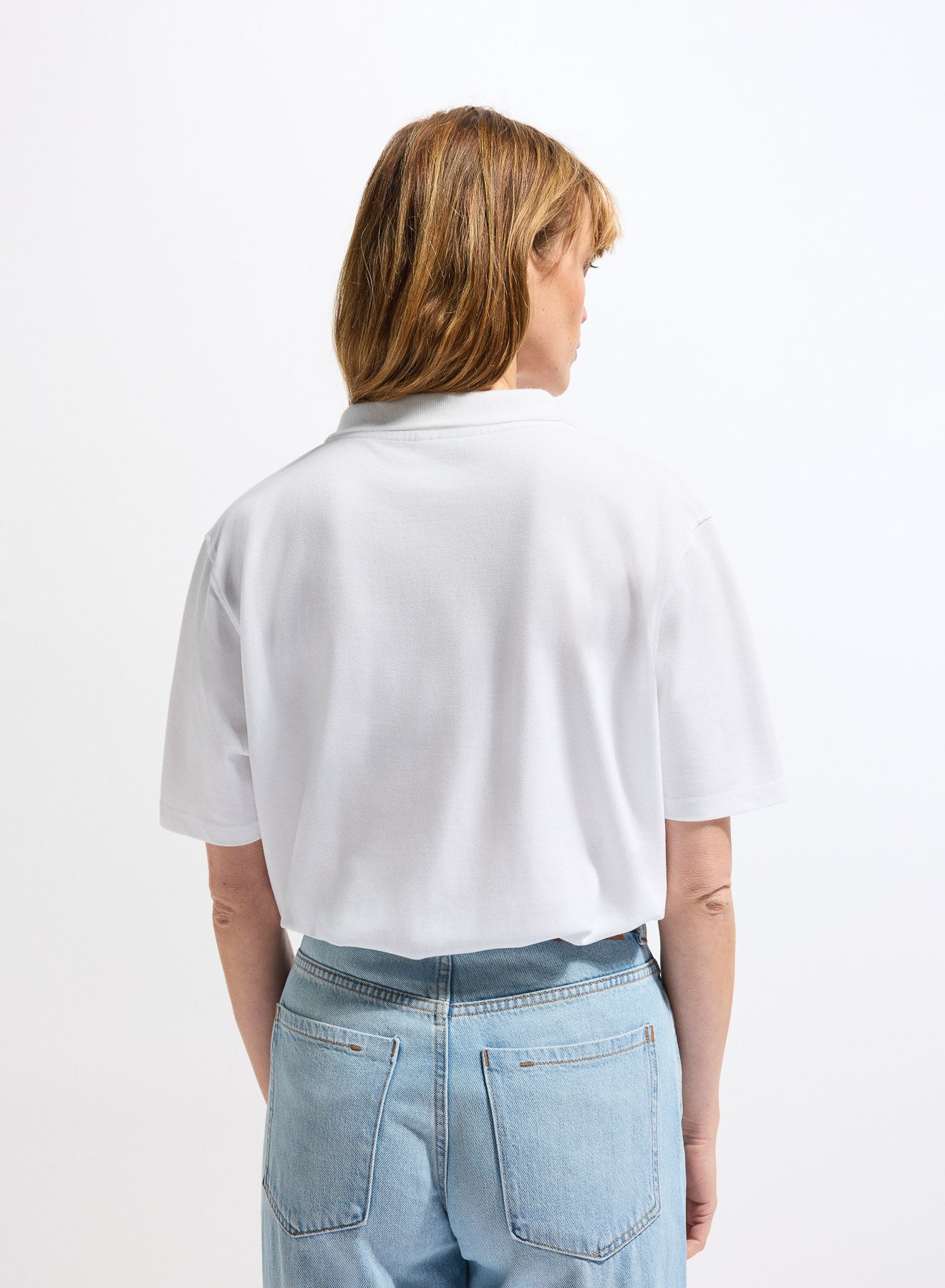 Polo homme en coton biologique Pyrenex Cobalt blanc - Image 5
