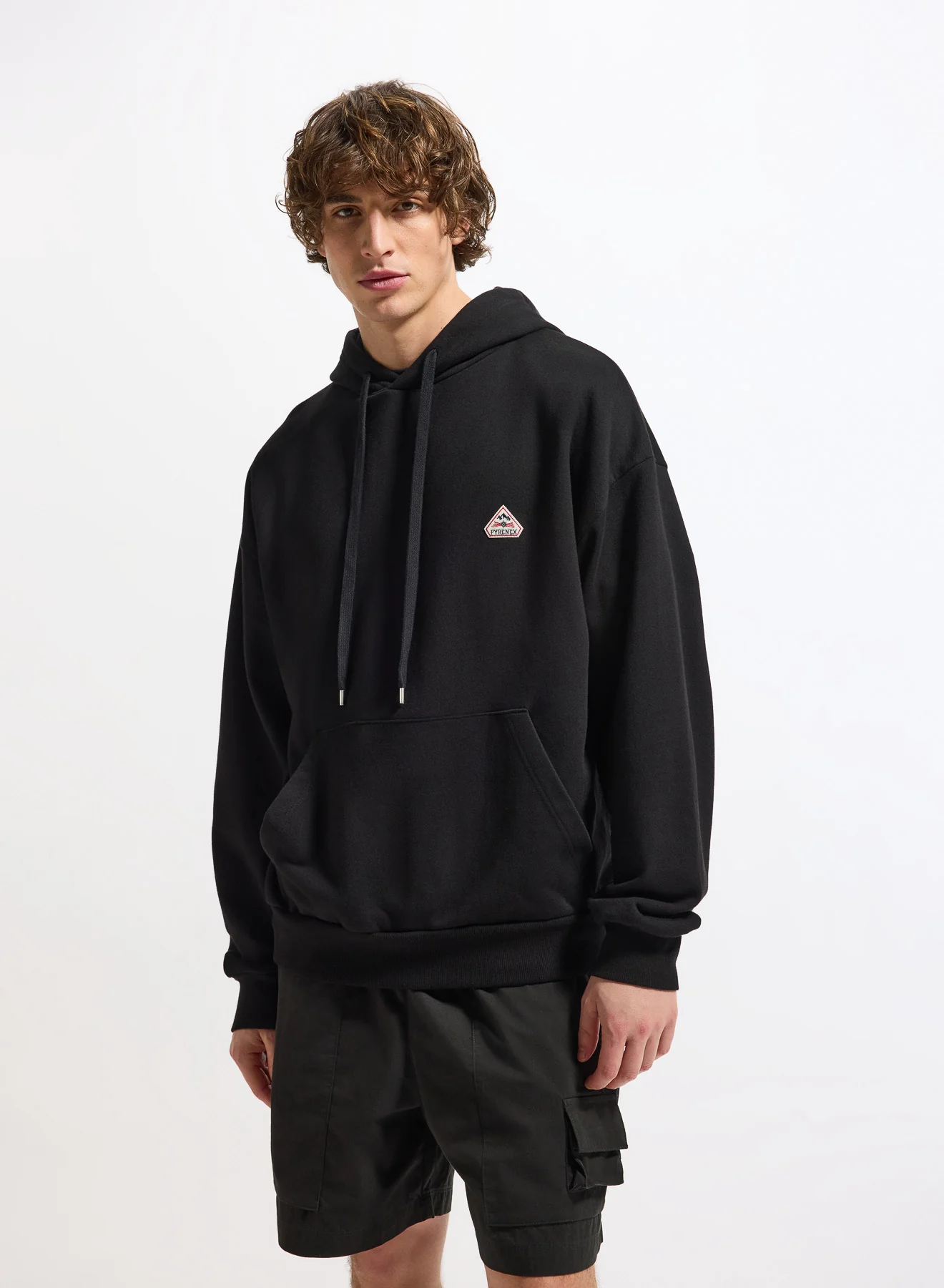 Sweat à capuche unisexe en coton bio Pyrenex Journey Black