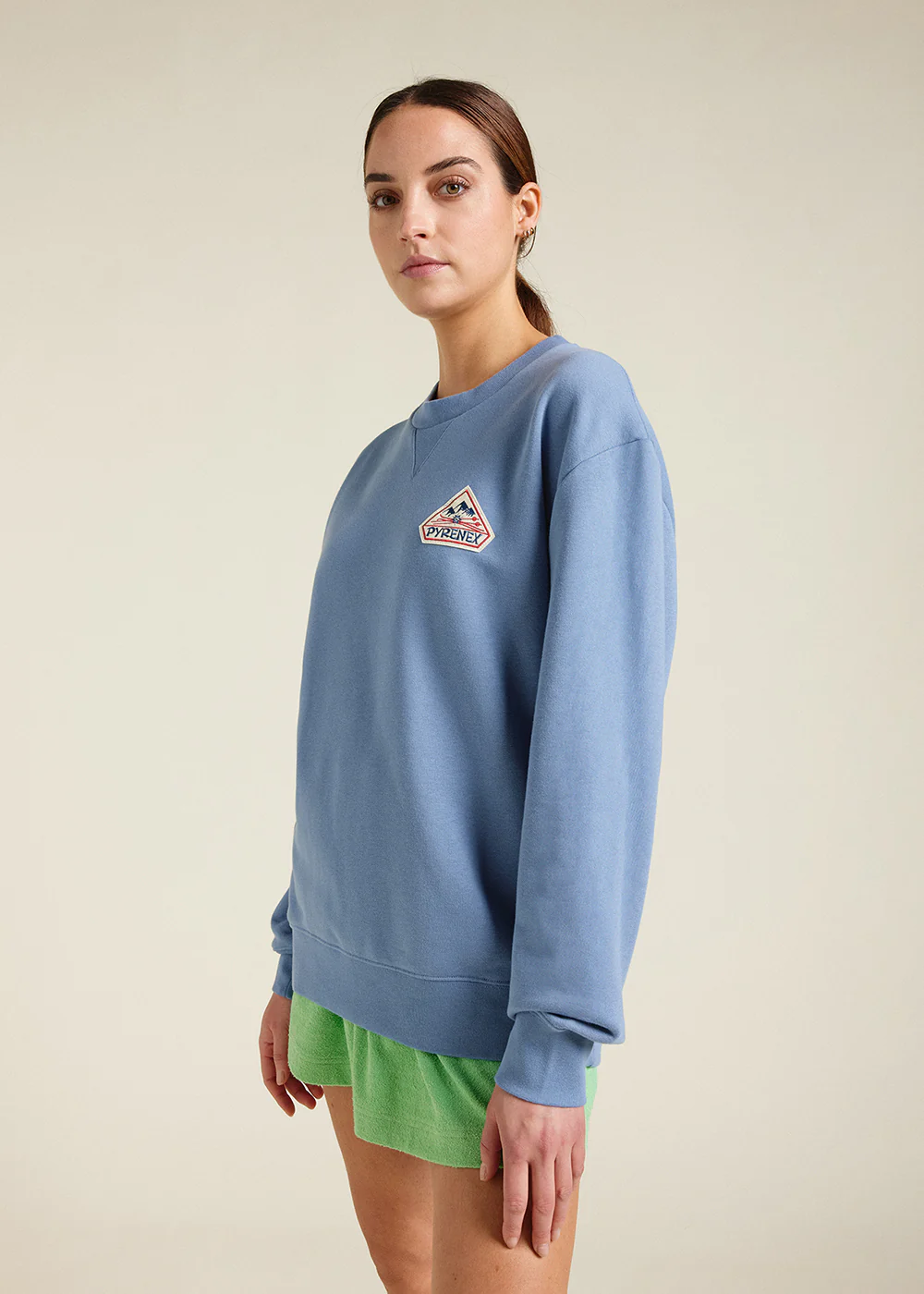 Sweat à col rond unisexe en coton bio Pyrenex Phase Coronet blue - Image 4