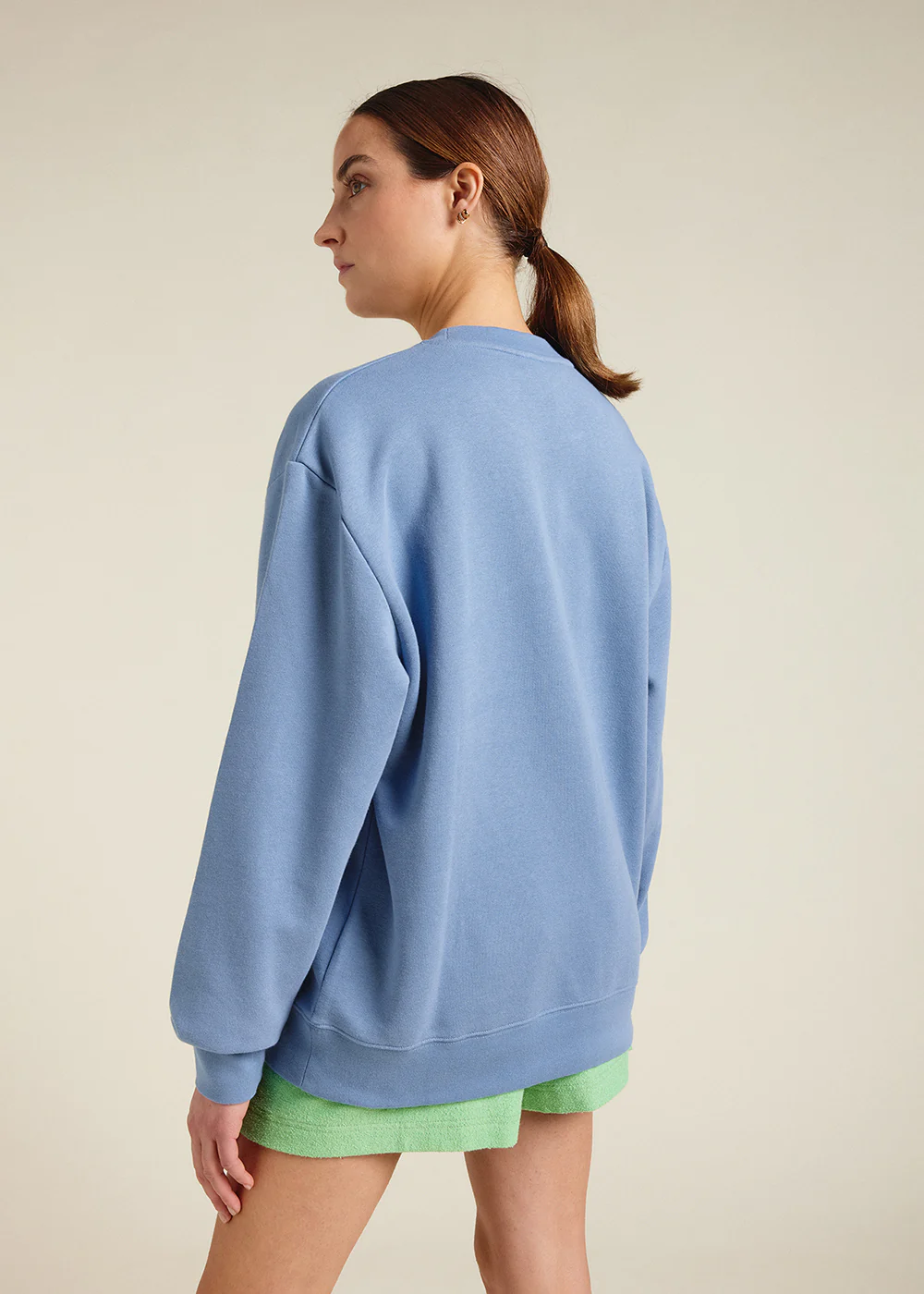 Sweat à col rond unisexe en coton bio Pyrenex Phase Coronet blue - Image 6