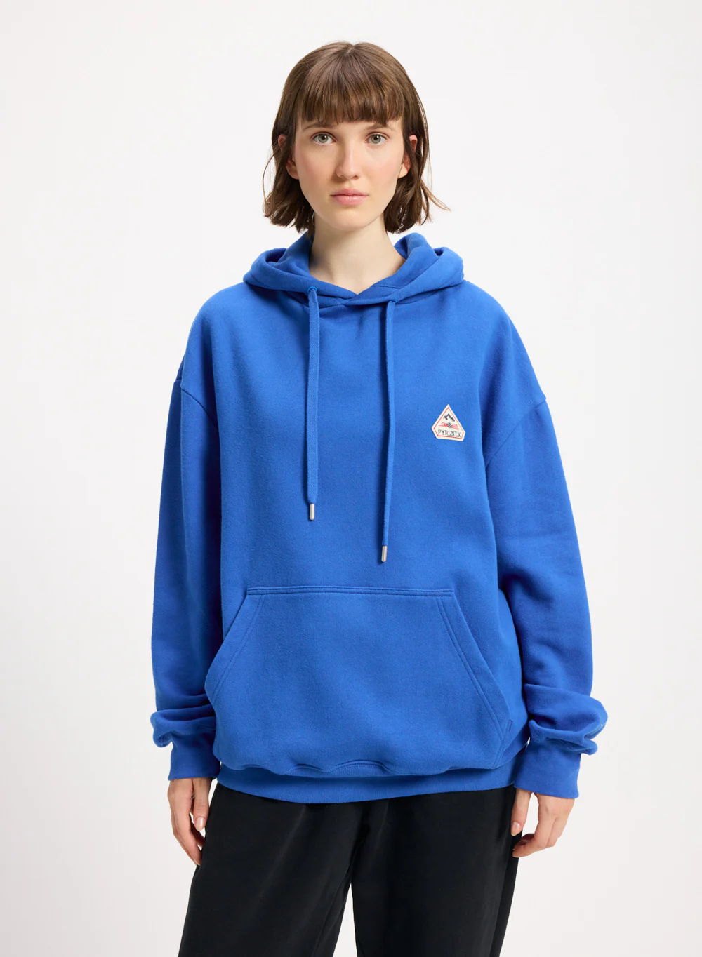 Sweat à capuche unisexe en coton bio Pyrenex Larcis bleu électrique - Image 2