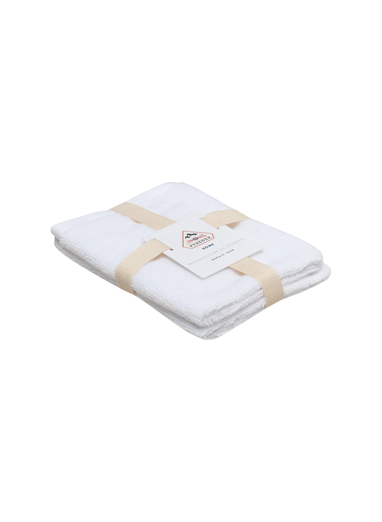 Set de deux gants de toilette blanc Hana - Image 3