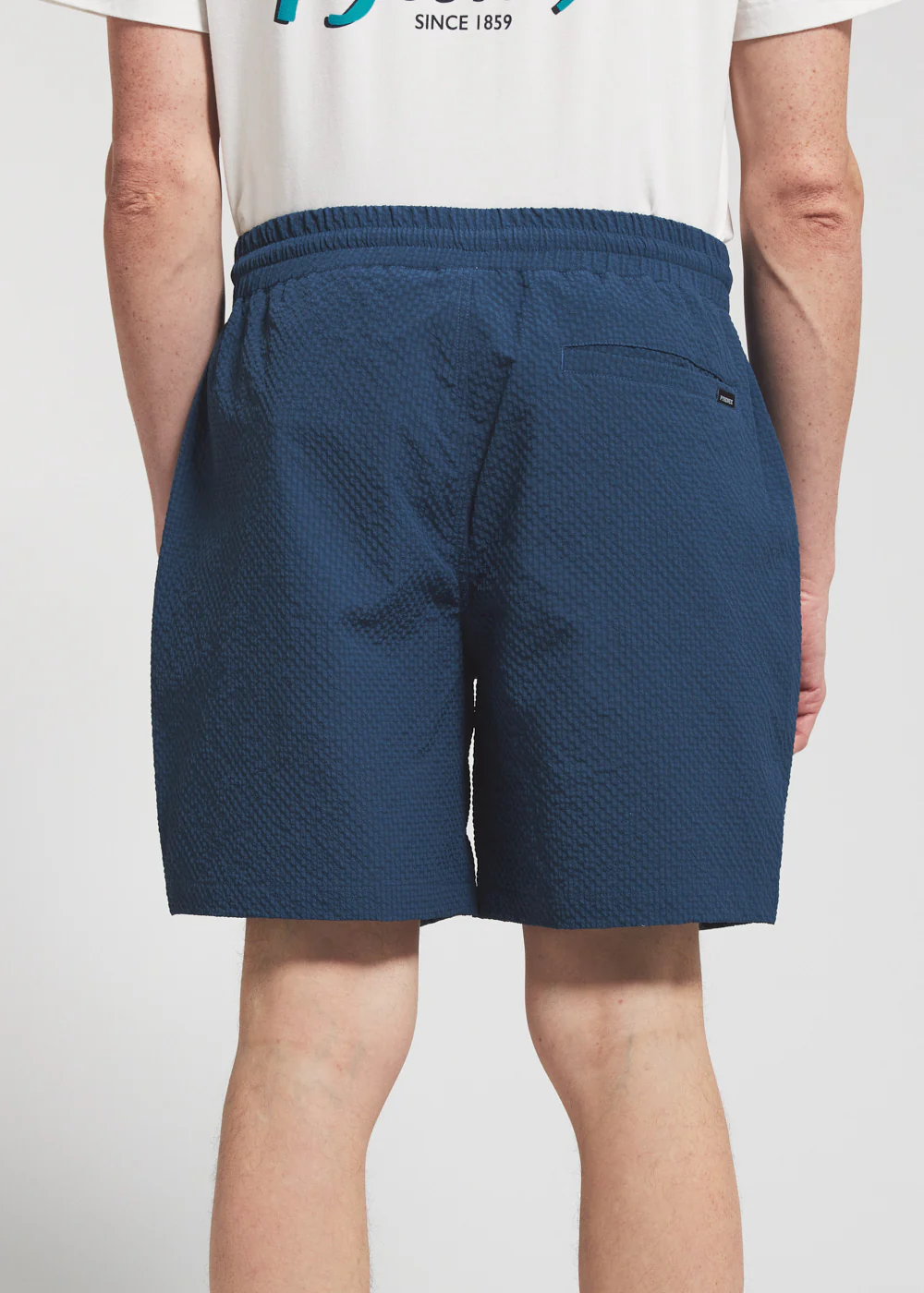 Short homme en tissu léger Horzain bleu - Image 4