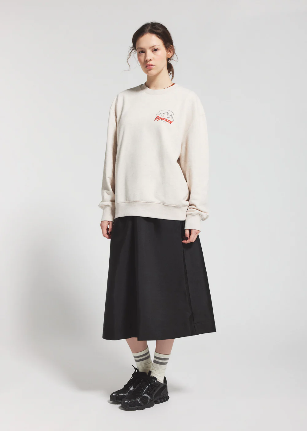 Sweatshirt unisexe en coton biologique Pyrenex Cliff crème - Image 3