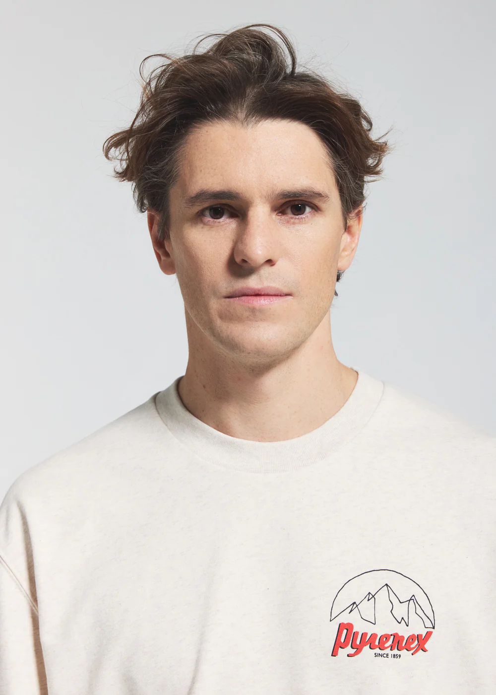 Sweatshirt unisexe en coton biologique Pyrenex Cliff crème - Image 4