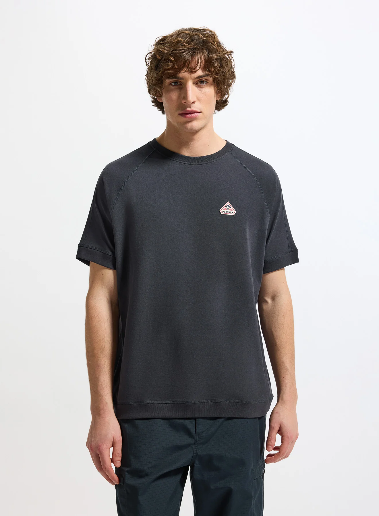 T-shirt épais en coton bio unisexe Pyrenex Peak bleu foncé - Image 2