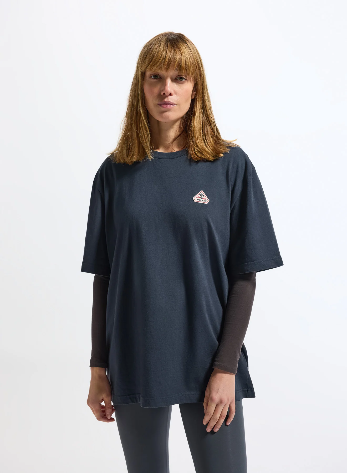 T-shirt unisexe en coton biologique Pyrenex Classic bleu marine - Image 2