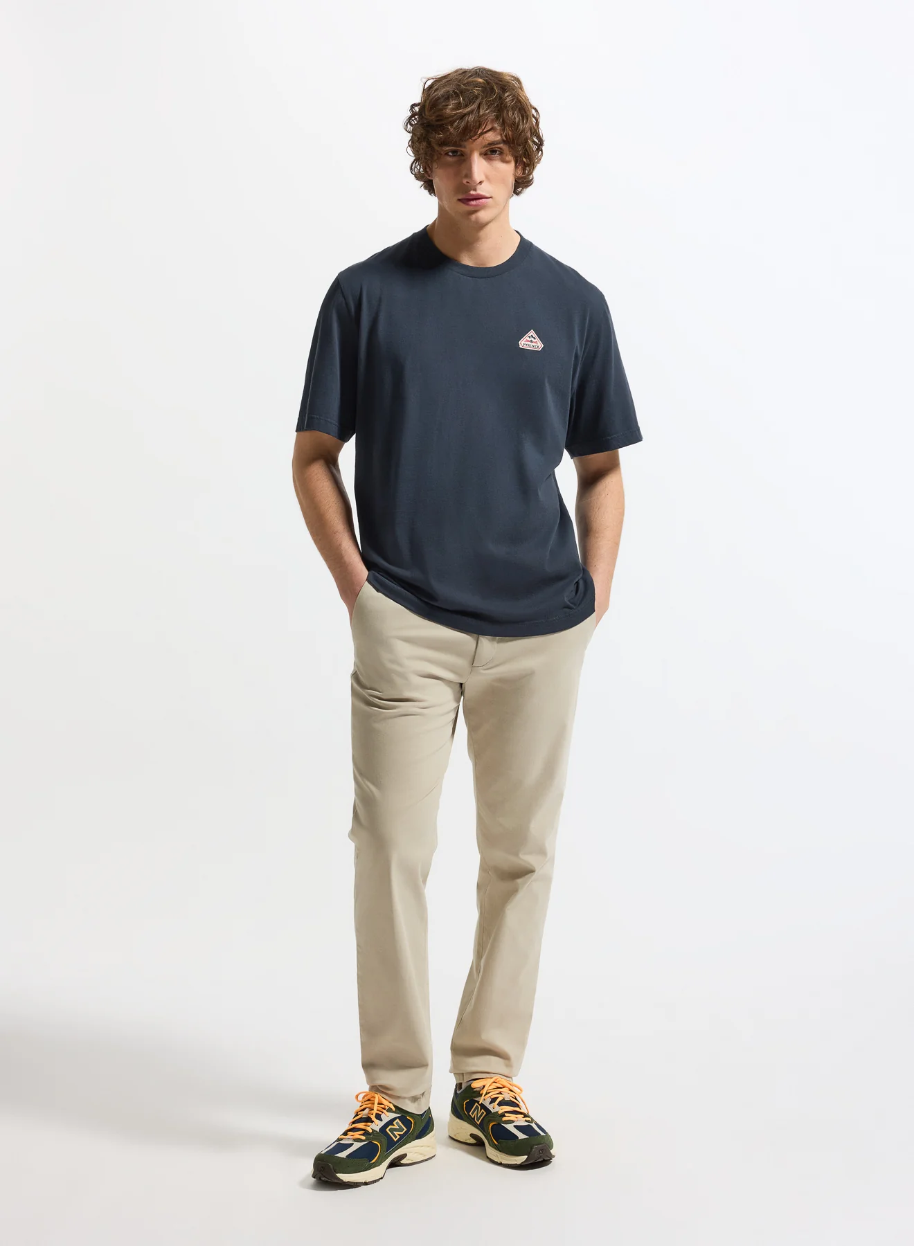T-shirt unisexe en coton biologique Pyrenex Classic bleu marine - Image 3