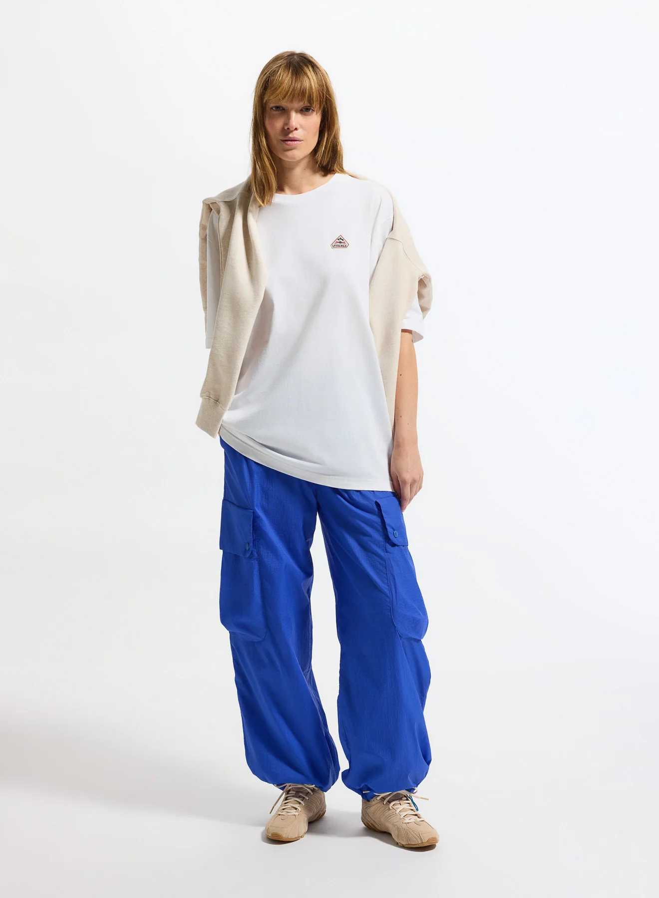 T-shirt unisexe en coton biologique Pyrenex Classic blanc - Image 4