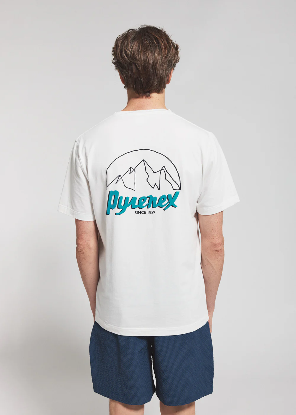 T-shirt unisexe en coton biologique Pyrenex Hill blanc - Image 4
