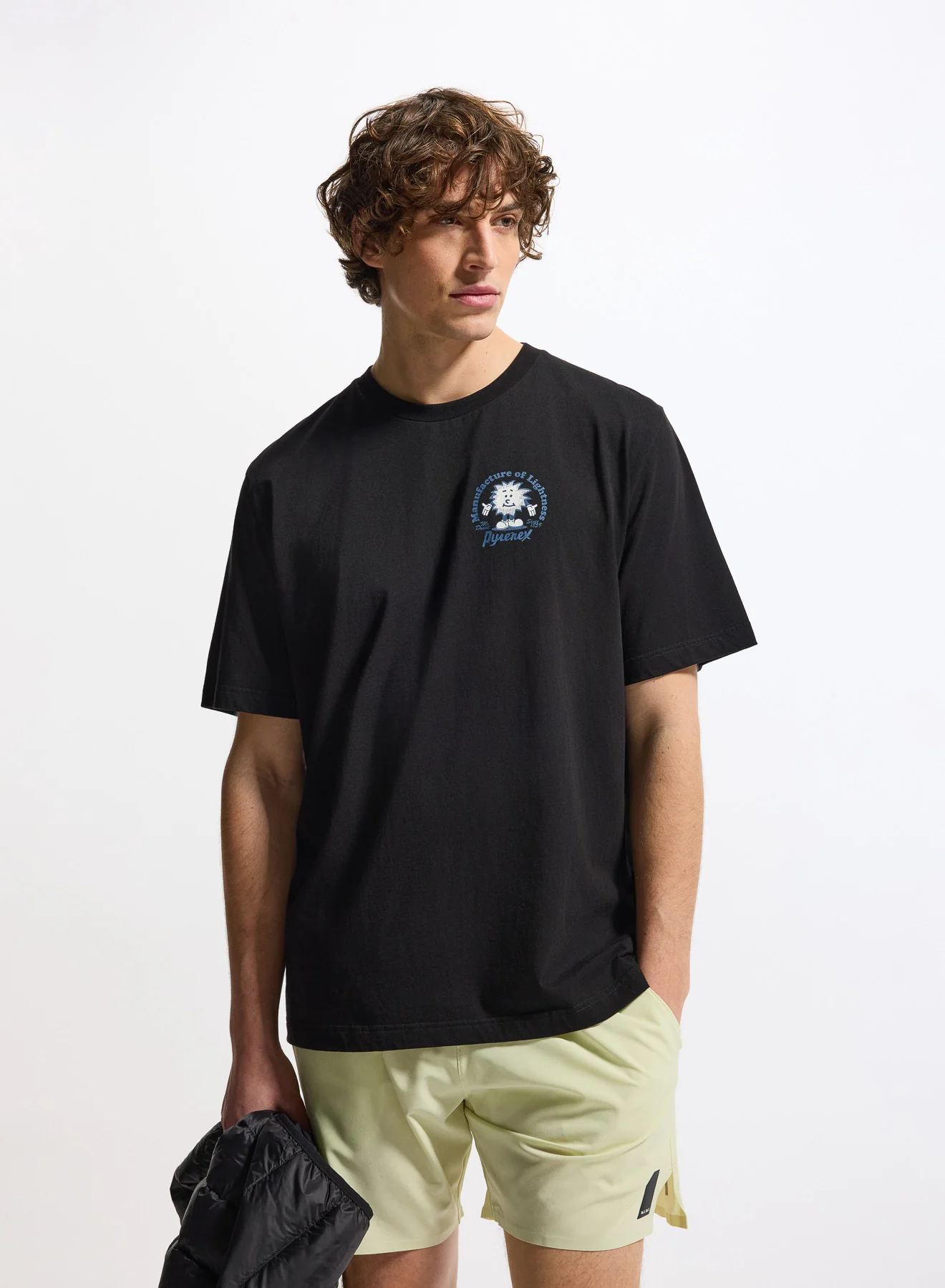 T-shirt unisexe en coton biologique Pyrenex Mfg Tee noir - Image 2