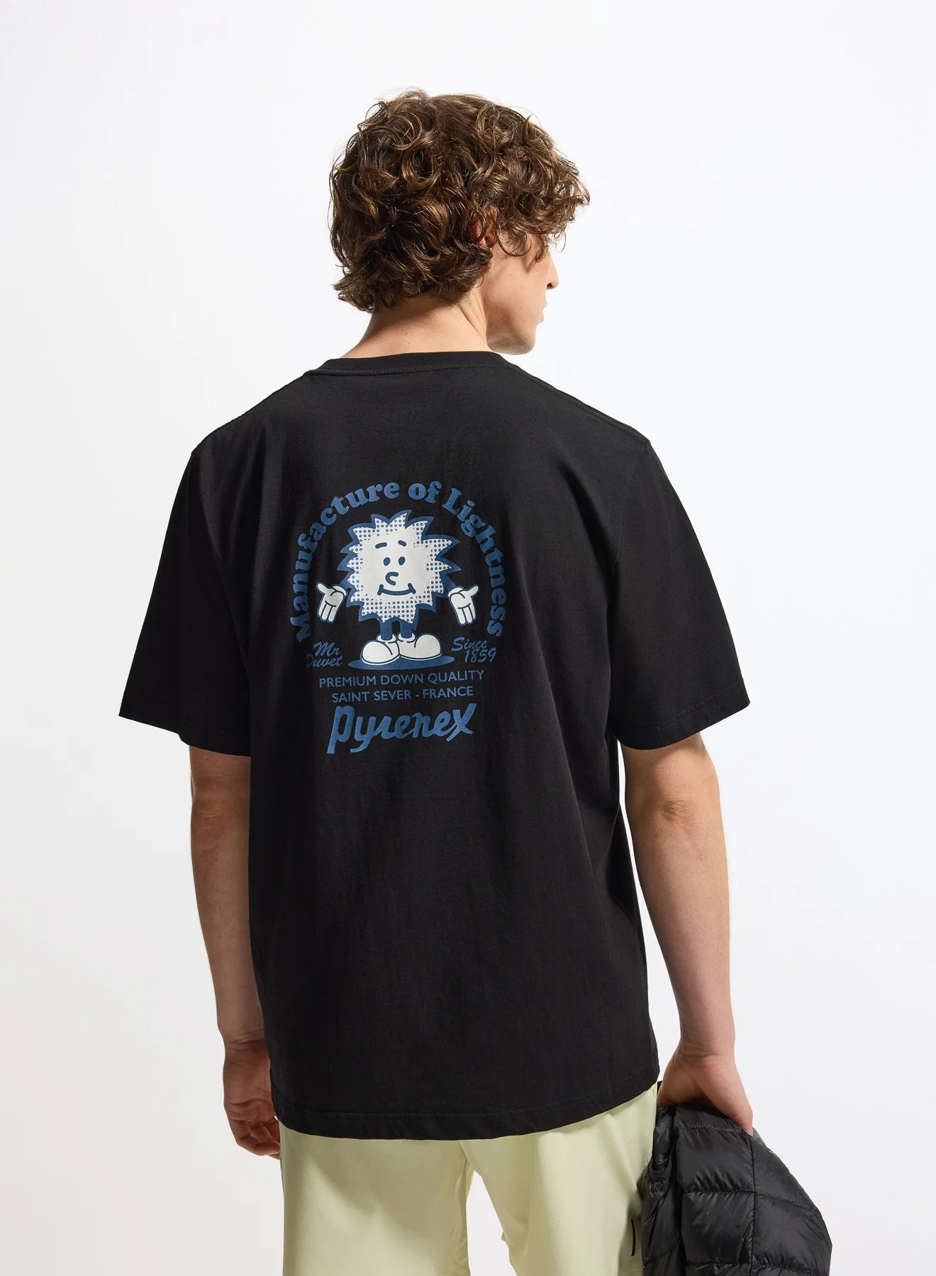 T-shirt unisexe en coton biologique Pyrenex Mfg Tee noir - Image 6
