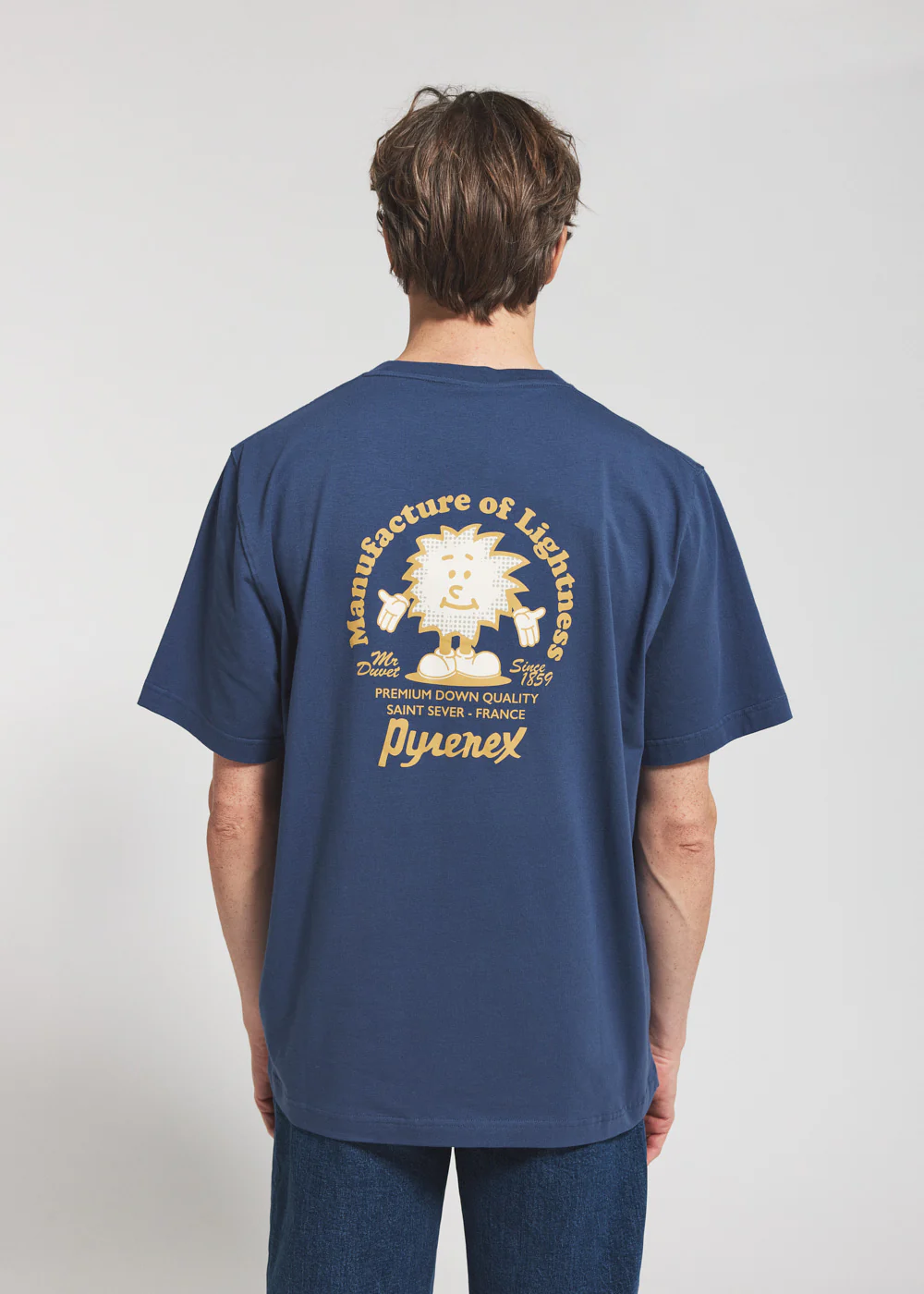 T-shirt unisexe en coton biologique Pyrenex Mfg Tee bleu - Image 2