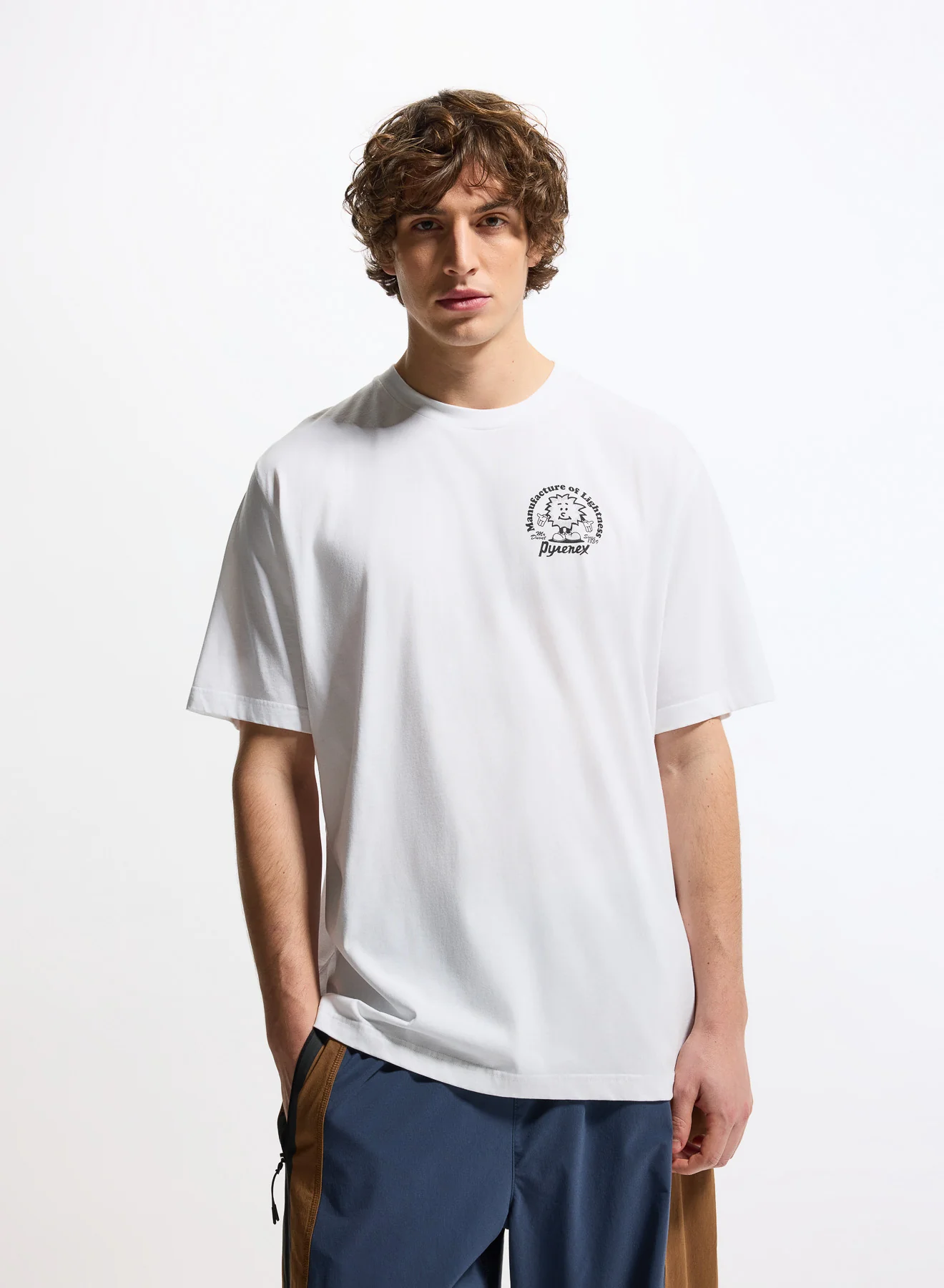 T-shirt unisexe en coton biologique Pyrenex Mfg Tee blanc