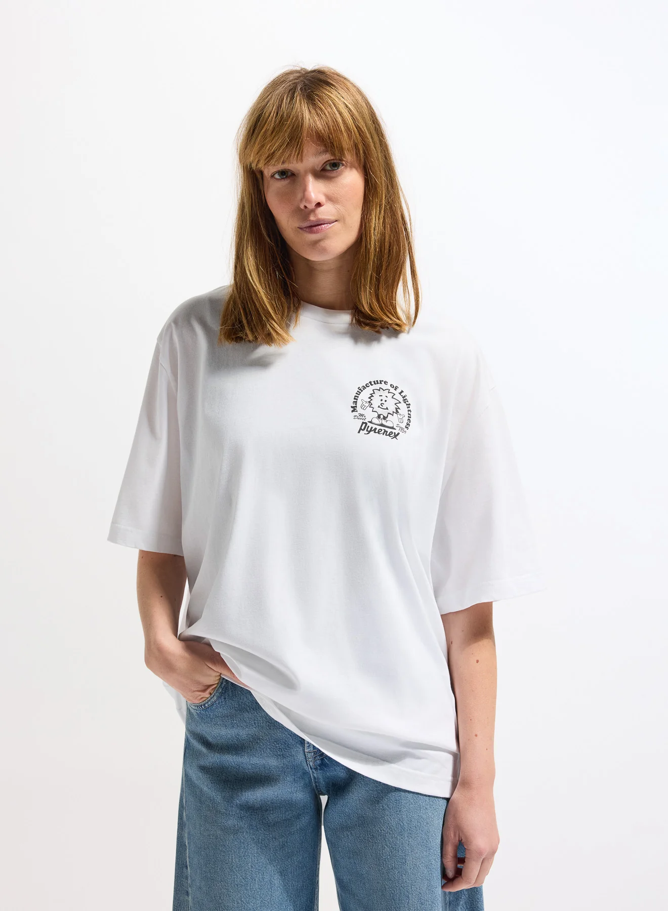 T-shirt unisexe en coton biologique Pyrenex Mfg Tee blanc - Image 2