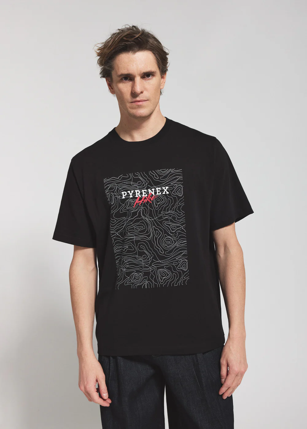 T-shirt unisexe col rond en coton biologique Pyrenex Pike noir