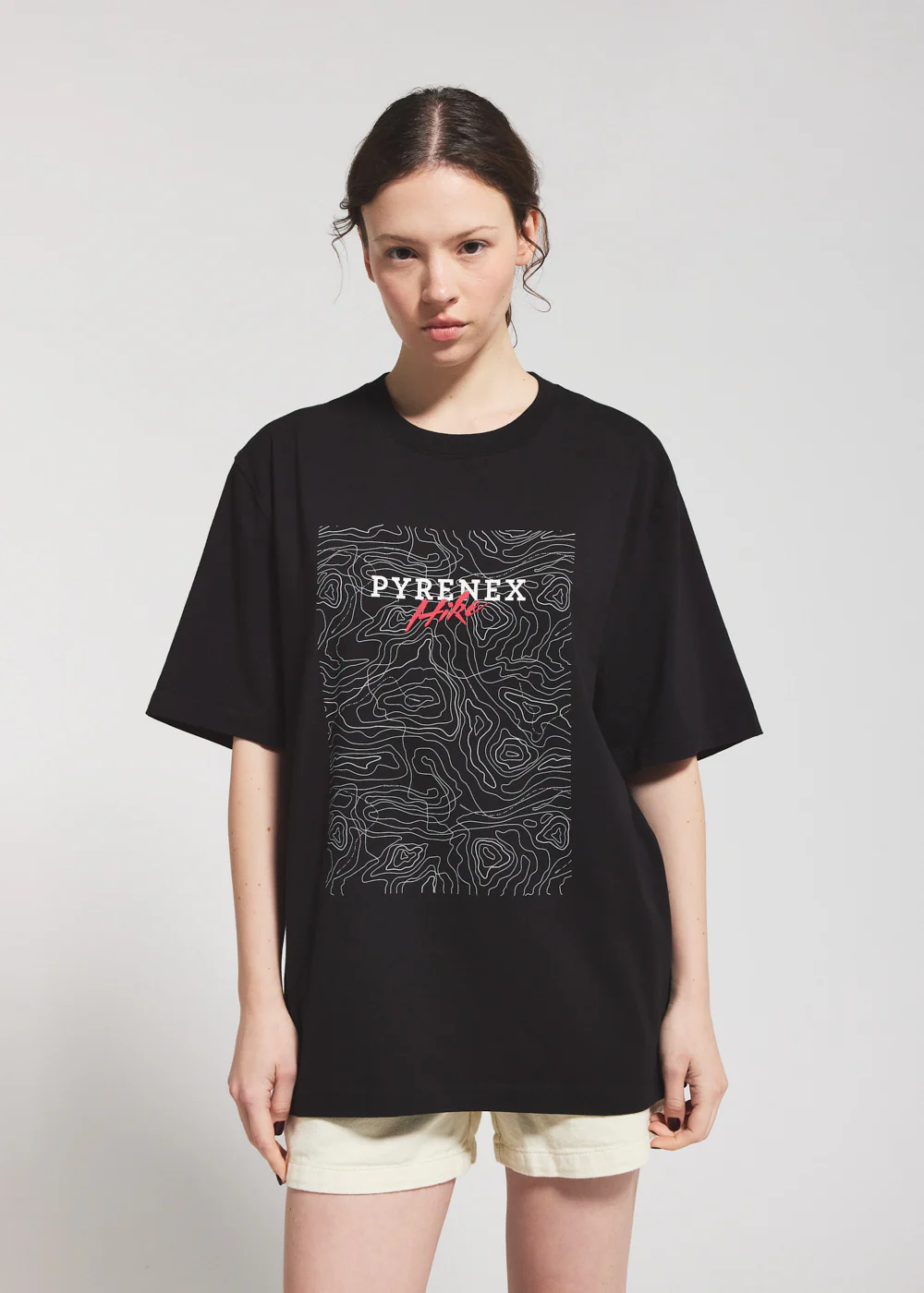 T-shirt unisexe col rond en coton biologique Pyrenex Pike noir - Image 2