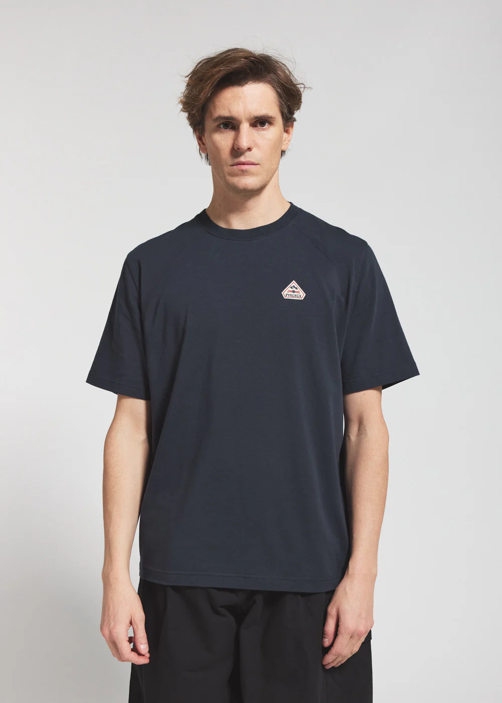 T-shirt unisexe en coton biologique Pyrenex Corto Bleu Marine