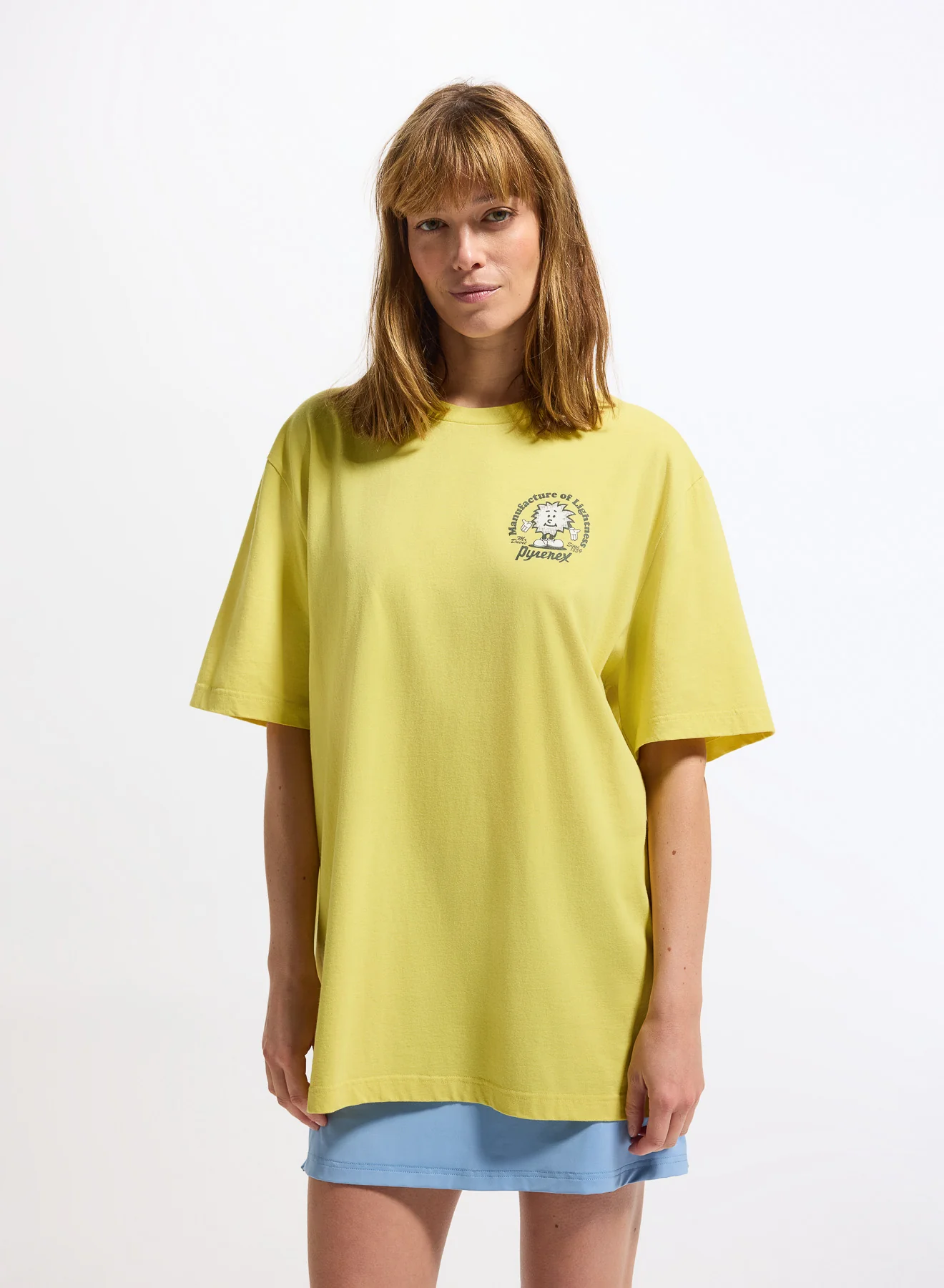 T-shirt unisexe en coton biologique Pyrenex Mfg Tee jaune