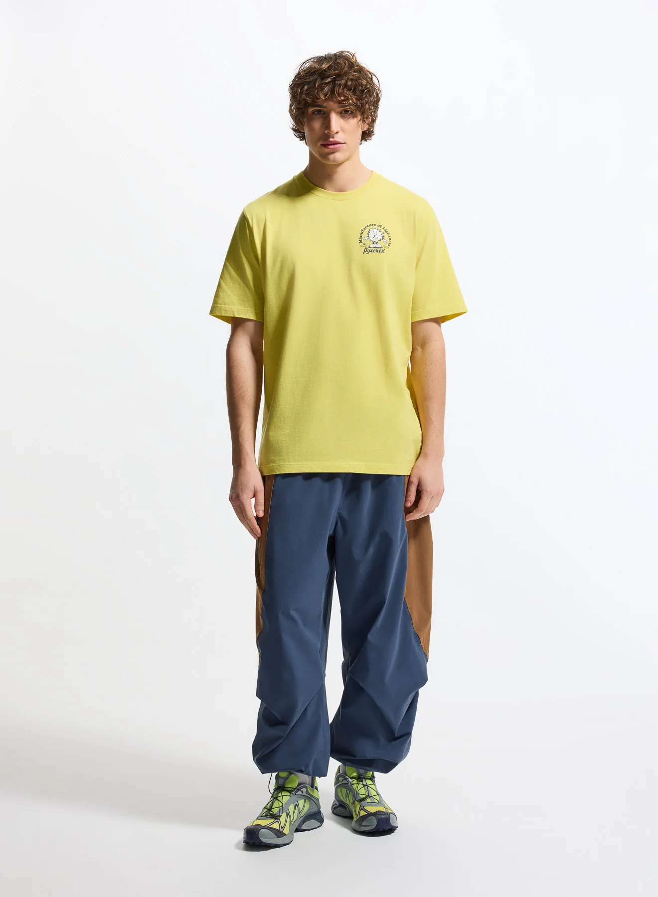 T-shirt unisexe en coton biologique Pyrenex Mfg Tee jaune - Image 4