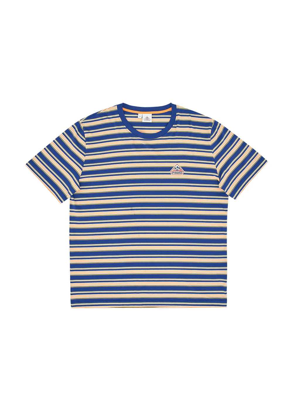 T-shirt unisexe à rayures en coton biologique Pyrenex Horizon Blue print - Image 7