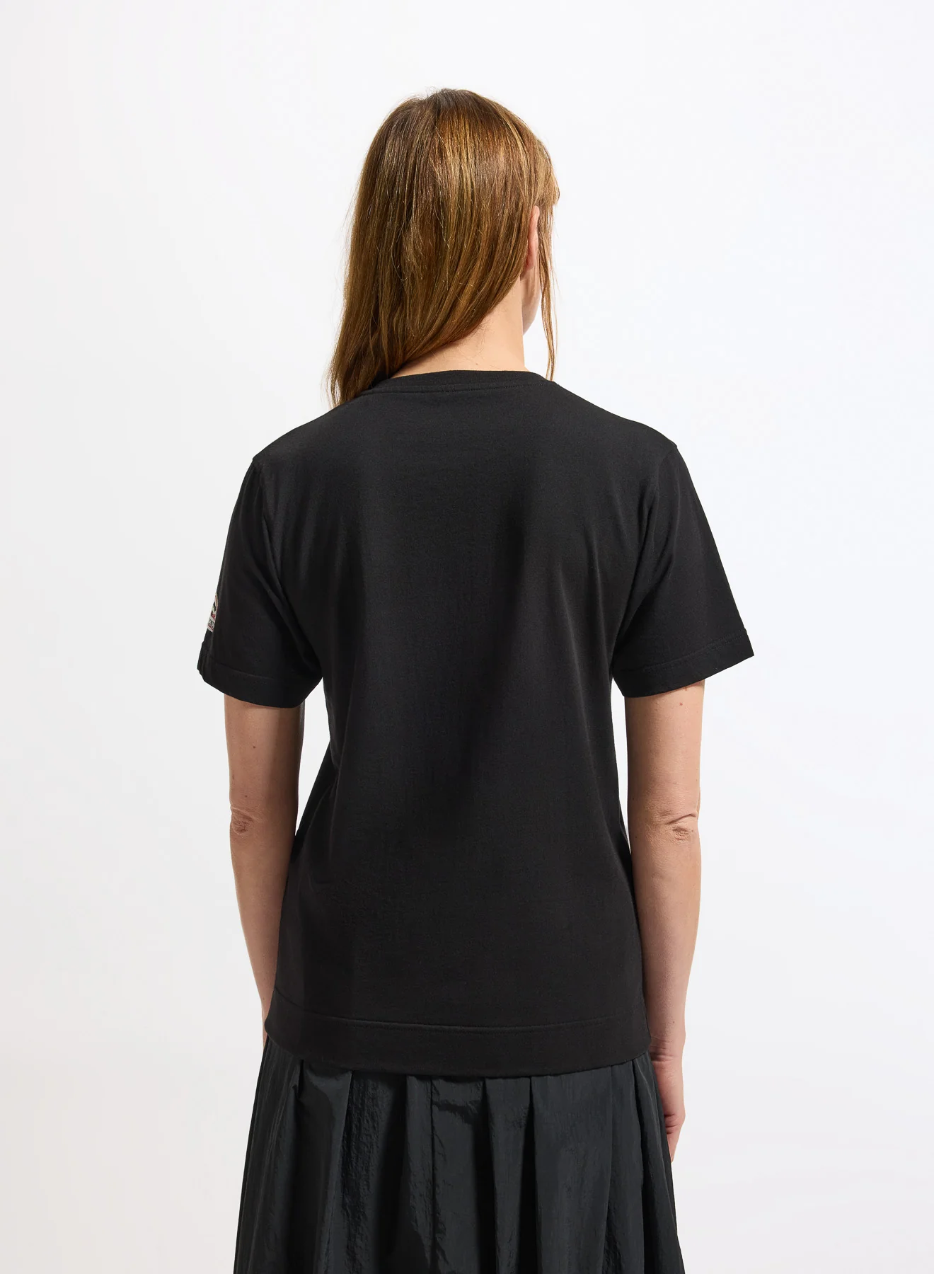 T-shirt femme en coton biologique en col V Pyrenex Crocus noir - Image 4