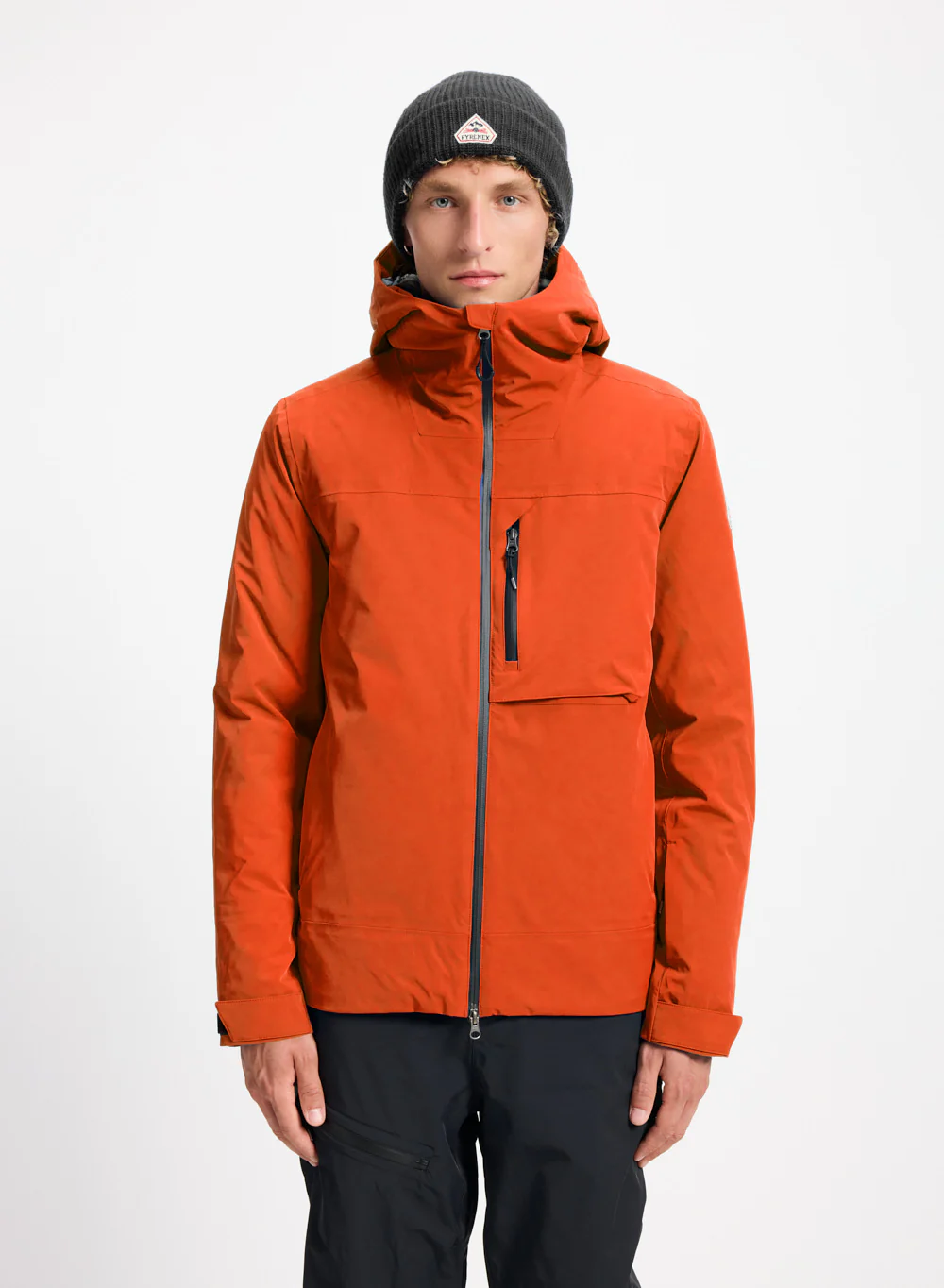 Veste parka imperméable homme Pyrenex Gravity 2 en duvet naturel orange