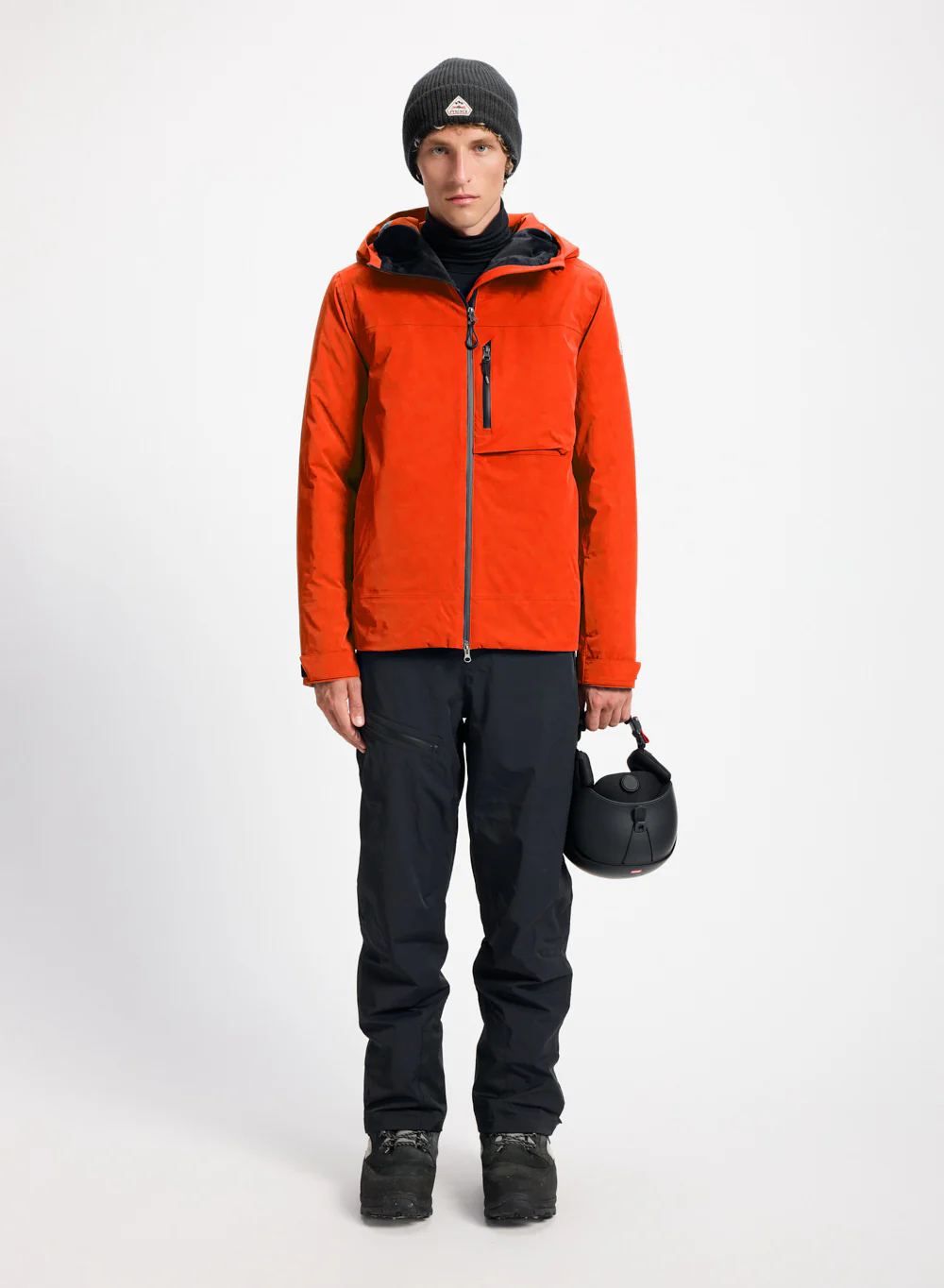 Veste parka imperméable homme Pyrenex Gravity 2 en duvet naturel orange - Image 2
